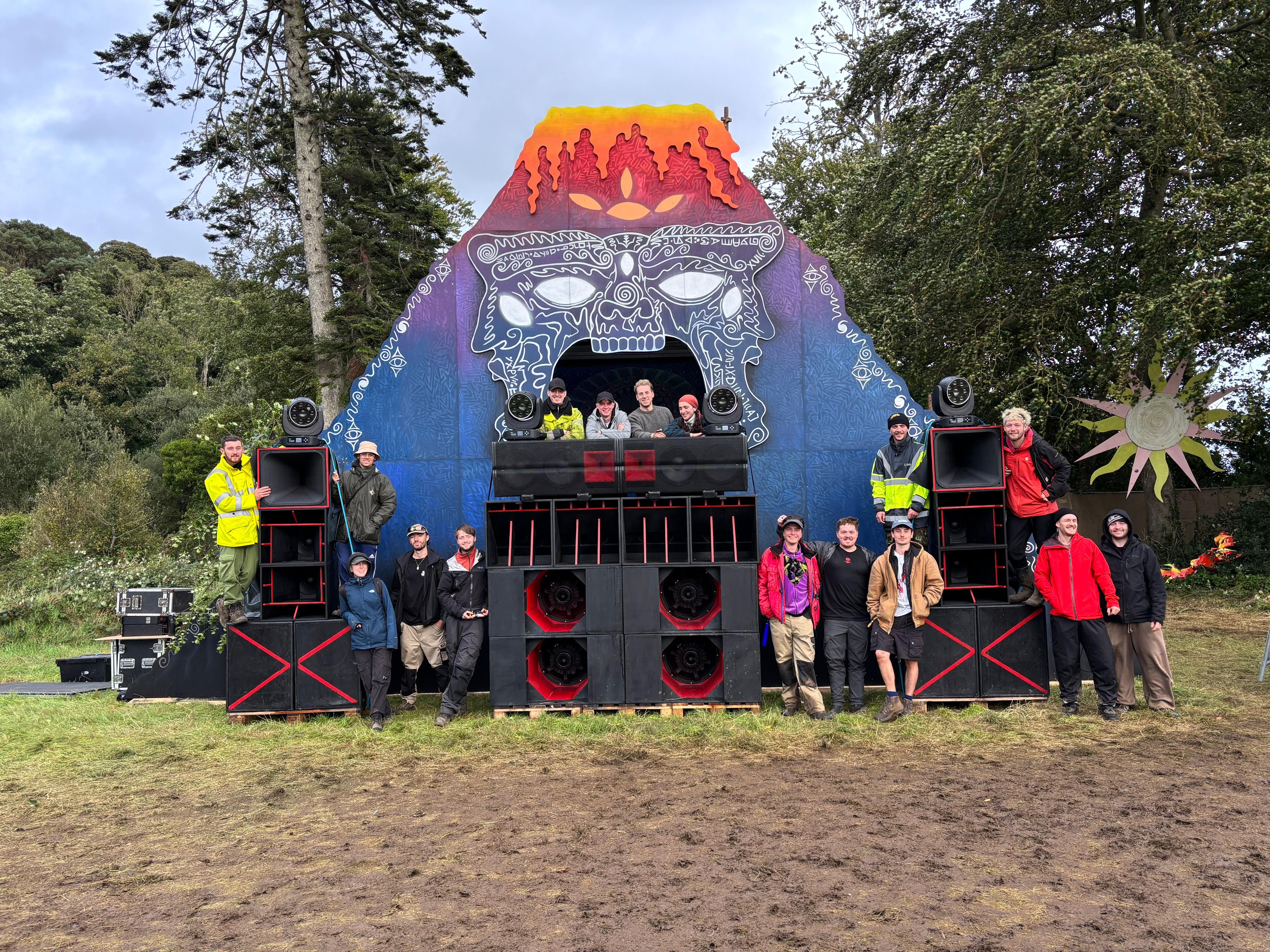 The Primal Effect crew on site at Fuinneamh Festival 2025